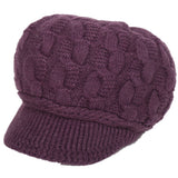 Women Winter Hats Beret 8-Word Twist Hat Autumn and Winter Women's Knitted
