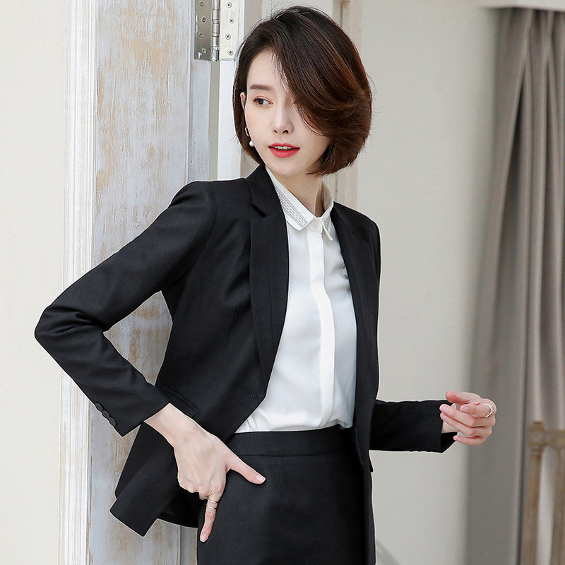 Womens Autumn Uniform Designs Formal Style Office Lady Bussiness Attire Work Suit