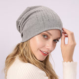 Women Winter Hats Autumn and Winter Men's and Women's Sleeve Cap Knitted Warm