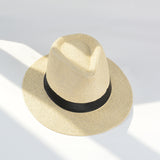 Men's Kentucky Derby Hats Summer Men's Women's Straw Hat Beach Sun-Proof Casual Fedora Hat