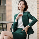 Women's Autumn Uniform Designs Formal Style Office Lady Bussiness Attire Work Suit Jacket
