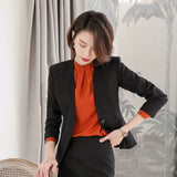 Women's Autumn Uniform Designs Formal Style Office Lady Bussiness Attire Work Suit Jacket