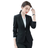 Womens Autumn Uniform Designs Formal Style Office Lady Bussiness Attire Work Suit