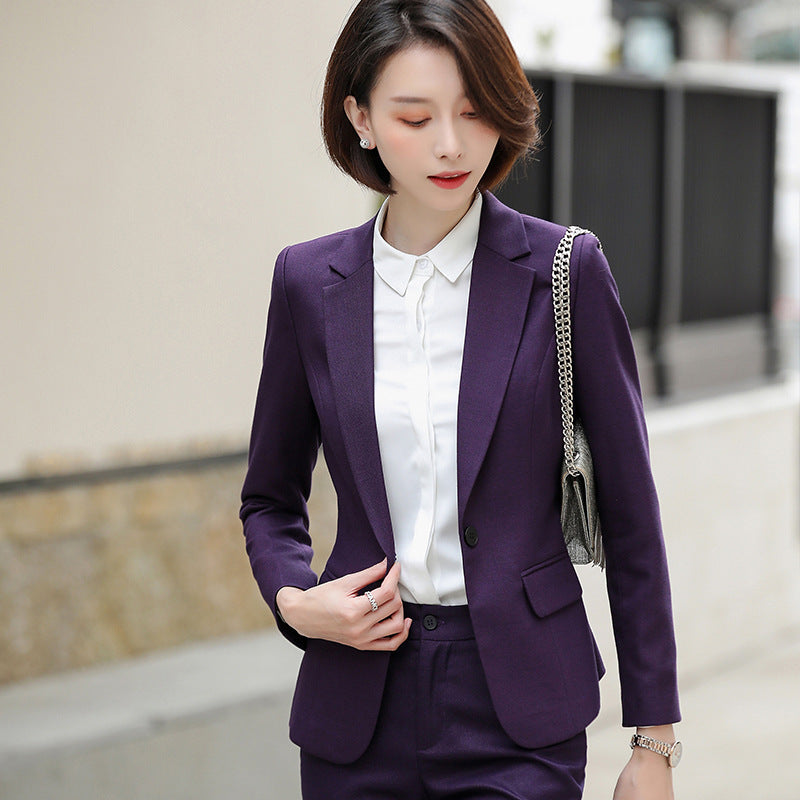 Womens Autumn Uniform Designs Formal Style Office Lady Bussiness Attire Work Suit