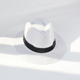 Men's Kentucky Derby Hats Summer Men's Women's Straw Hat Beach Sun-Proof Casual Fedora Hat