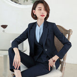 Womens Autumn Uniform Designs Formal Style Office Lady Bussiness Attire Work Suit