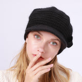 Women Winter Hats Women's Autumn and Winter Solid Color Knitted Hat