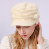 Women Winter Hats Women's Autumn and Winter Solid Color Knitted Hat
