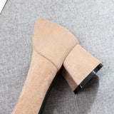 Nude Strappy Block Heels
