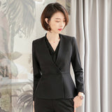 Womens Autumn Uniform Designs Formal Style Office Lady Bussiness Attire Work Suit
