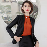 Womens Autumn Uniform Designs Formal Style Office Lady Bussiness Attire Work Suit