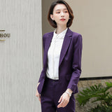 Womens Autumn Uniform Designs Formal Style Office Lady Bussiness Attire Work Suit