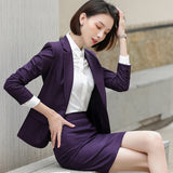 Womens Autumn Uniform Designs Formal Style Office Lady Bussiness Attire Work Suit