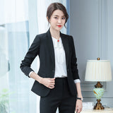 Womens Autumn Uniform Designs Formal Style Office Lady Bussiness Attire Work Suit