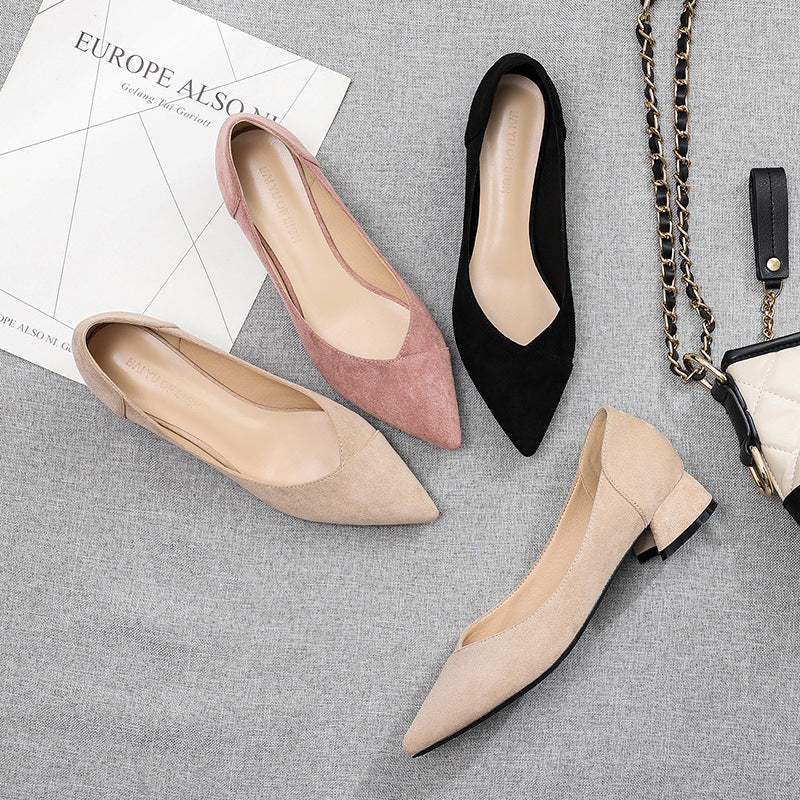 Nude Strappy Block Heels