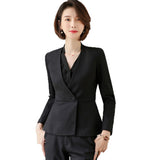 Womens Autumn Uniform Designs Formal Style Office Lady Bussiness Attire Work Suit