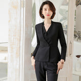 Womens Autumn Uniform Designs Formal Style Office Lady Bussiness Attire Work Suit
