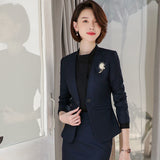 Womens Autumn Uniform Designs Formal Style Office Lady Bussiness Attire Work Suit