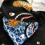 Shark Print Hoodie Autumn And Winter Fashion Brand Cardigan Zipper Hoodie Youth Fashion