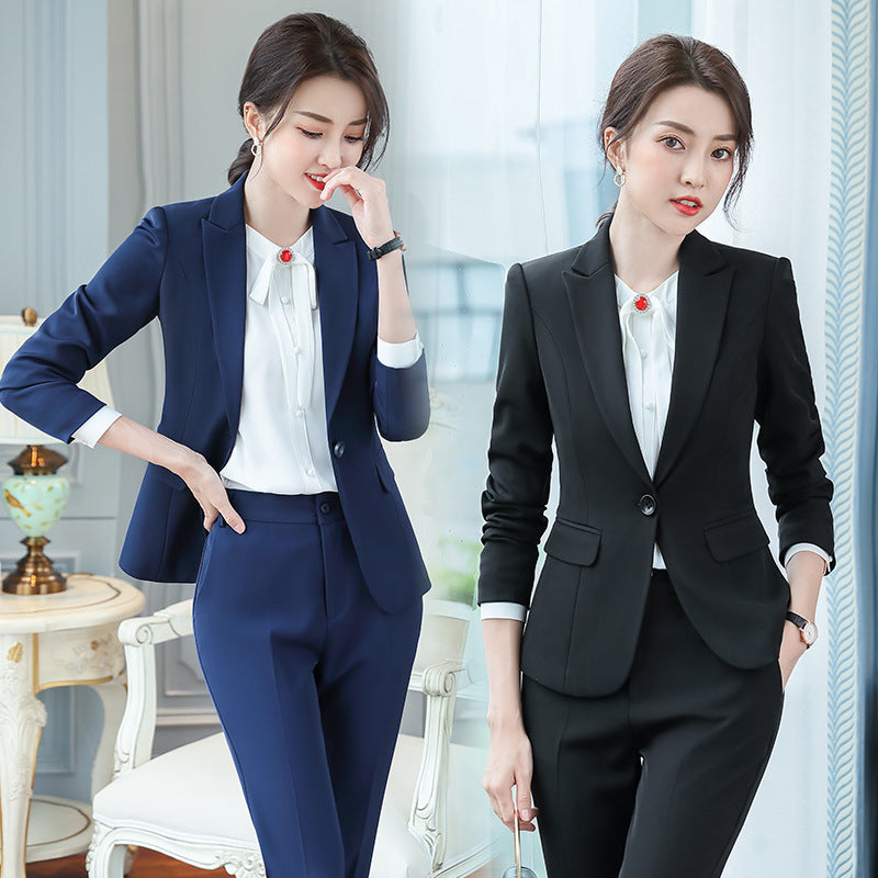 Womens Autumn Uniform Designs Formal Style Office Lady Bussiness Attire Work Suit