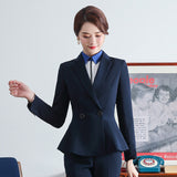 Women Autumn Uniform Designs Formal Style Office Lady Bussiness Attire Work Suit