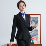 Women Autumn Uniform Designs Formal Style Office Lady Bussiness Attire Work Suit