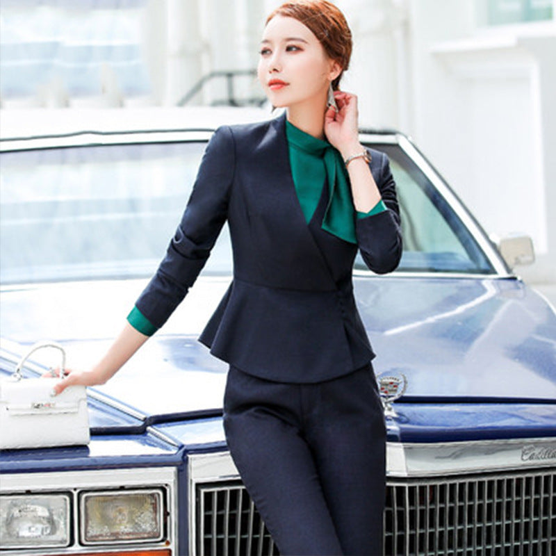 Women's Autumn Uniform Designs Formal Style Office Lady Bussiness Attire Work Suit Business Wear Women's Skirt OL