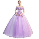 Women's Evening Dress Ball Gown Princess Quinceanera Wedding Dresses Stage Performance Pettiskirt Wedding Photography Off-Shoulder Fashion Dress