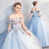 Women's Evening Dress Ball Gown Princess Quinceanera Wedding Dresses Stage Performance Pettiskirt Wedding Photography Off-Shoulder Fashion Dress
