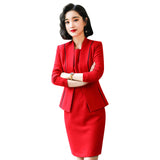 Women's Autumn Uniform Designs Formal Style Office Lady Bussiness Attire Work Suit Women's OL Jacket