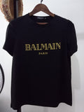 T Shirt Balmain Spring/Summer Letter Short Sleeve Cotton T-shirt