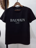 T Shirt Balmain Spring/Summer Letter Short Sleeve Cotton T-shirt