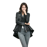 Leather Biker Coat Golden Leather Jacket Women Pu Jackets Autumn and Winter Sheepskin Jacket