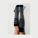 Winter Chunky Cable Thick Knit Thigh High Socks Long Stockings Boot Autumn and Winter Knitting Mid-Calf over the Knee Stockings