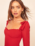 Milkmaid Dress Chiffon Summer Vintage Dresses
