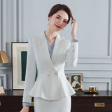 Women Autumn Uniform Designs Formal Style Office Lady Bussiness Attire Work Suit