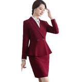 Women Autumn Uniform Designs Formal Style Office Lady Bussiness Attire Work Suit