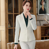 Women Autumn Uniform Designs Formal Style Office Lady Bussiness Attire Work Suit Suit