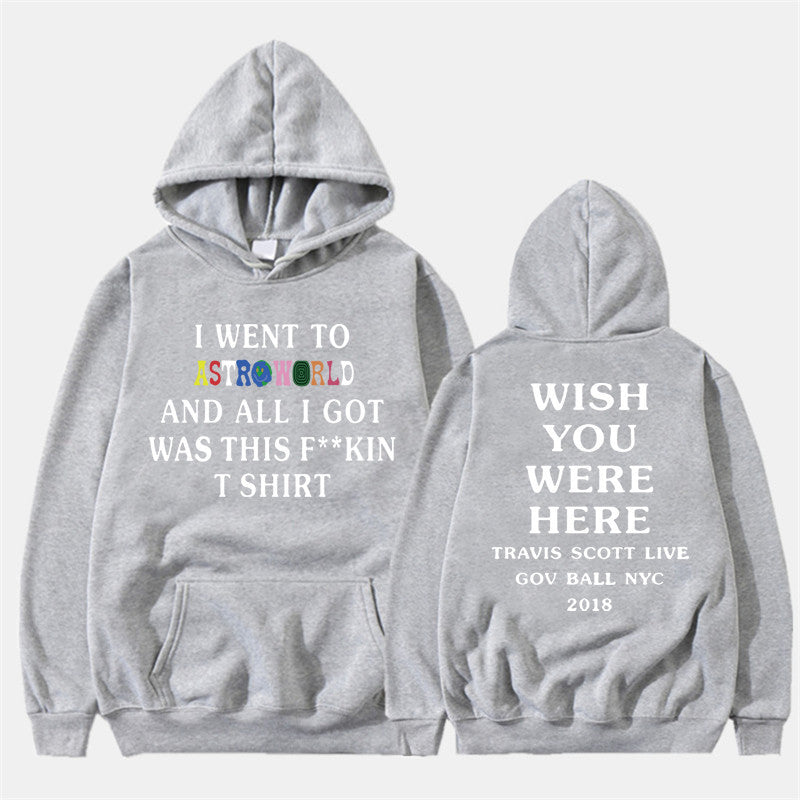 Travis Scott Astroworld Hoodie Men's Sweater Fashion Brand Sweater Men's Clothing