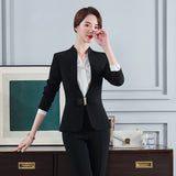 Women Autumn Uniform Designs Formal Style Office Lady Bussiness Attire Work Suit Business Wear Suit