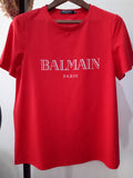 T Shirt Balmain Spring/Summer Letter Short Sleeve Cotton T-shirt
