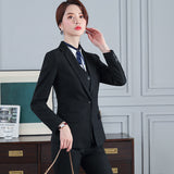Women Autumn Uniform Designs Formal Style Office Lady Bussiness Attire Work Suit Ladies' Suit