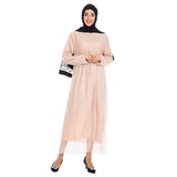Muslim Women Stylish Kashibo Abaya Muslim Ladies Long Gown Islamic Clothing Jilbab Jalabiya Polka Dot Plus Size Dress