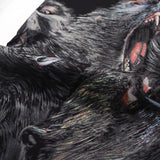 GVC T Shirt Long Sleeve T-shirt Baboon Pattern Cotton Men