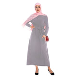 Muslim Women Stylish Kashibo Abaya Muslim Ladies Long Gown Islamic Clothing Jilbab Jalabiya Simple Maxi Dress
