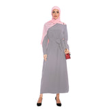 Muslim Women Stylish Kashibo Abaya Muslim Ladies Long Gown Islamic Clothing Jilbab Jalabiya Simple Maxi Dress