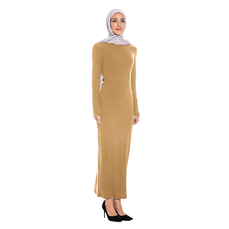 Muslim Women Stylish Kashibo Abaya Muslim Ladies Long Gown Islamic Clothing Jilbab Jalabiya Fashion Simple Slim Fit Long Dress