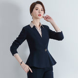 Women Autumn Uniform Designs Formal Style Office Lady Bussiness Attire Work Suit Business Suit Workwear