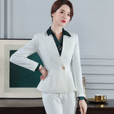 Women Autumn Uniform Designs Formal Style Office Lady Bussiness Attire Work Suit Business Suit Workwear