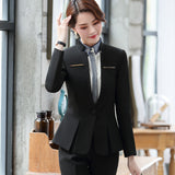 Women Autumn Uniform Designs Formal Style Office Lady Bussiness Attire Work Suit Business Wear Women's Suit Work Clothes